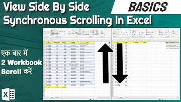 Synchronous Scrolling In Excel | View Side By Side Feature | Excel Tips [Hindi]