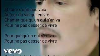 Chanter Florent Pagny plus paroles.