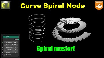 Curve Spiral node - Blender 4.2 Geometry node Tutorial