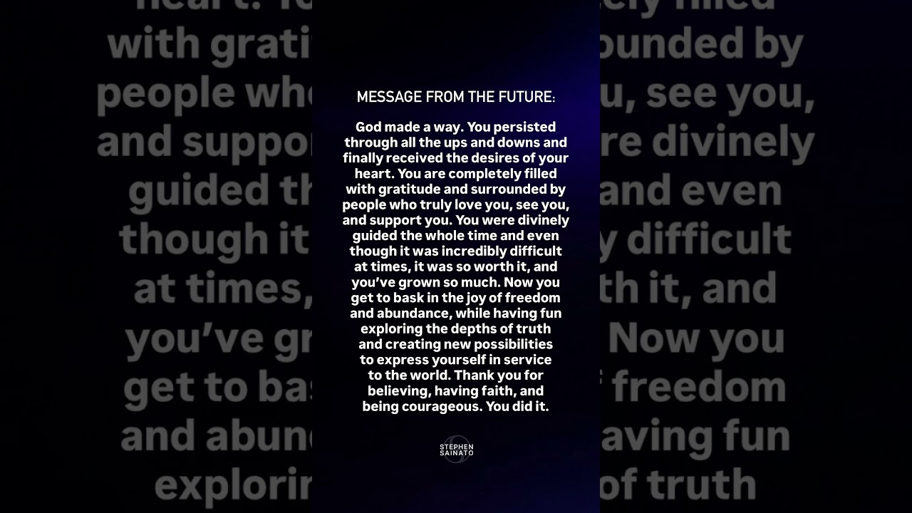 Message From The Future 🩵