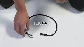 テッドマン プレート付き カウレザー 牛革スリムタイプ 四つ編みウォレットロープ tdwc-500
