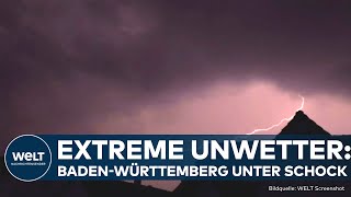 HEFTIGE UNWETTER IM SÜDWESTEN: Deutscher Wetterdienst warnt vor Starkregen und Sturzfluten