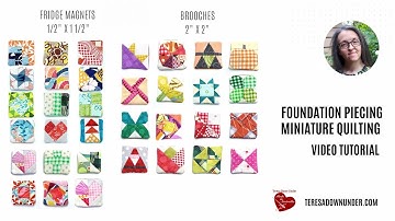 Foundation piecing miniature quilting - video tutorial