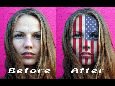 Photoshop For Complete Beginners - Face Painting Effect (Displacement Map)