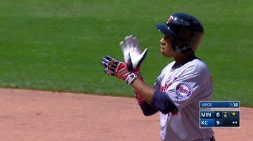 MIN@KC: Polanco hits a go-ahead RBI double in 6th