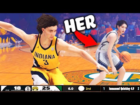 I turned a WNBA Player Into a 100 OVERALL NBA PLAYER with CRAZY ANKLE BREAKERS..