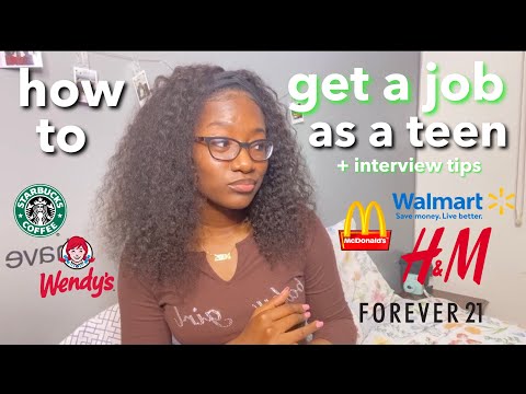 How To Get A Job As A Teenager!