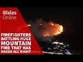Firefighters battling huge Neath mountain fire that has raged all night