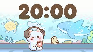 20 Minute Timer 🐱 Study Timer for Classroom Focus