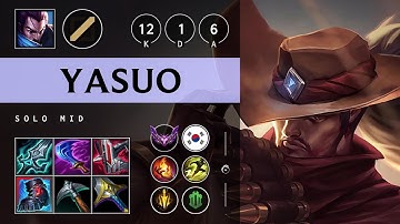 Yasuo Mid vs Diana - KR Master Patch 25.16
