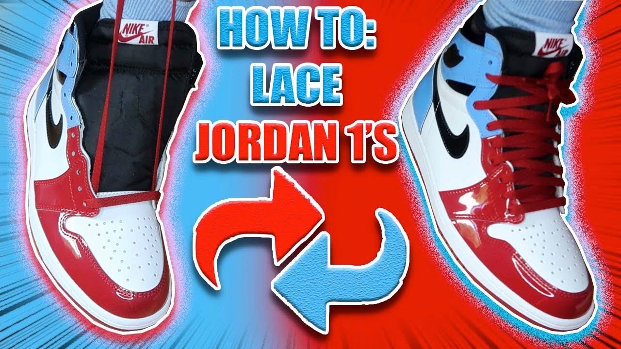 How To Lace Jordan 1's🔥‼️ - YouTube