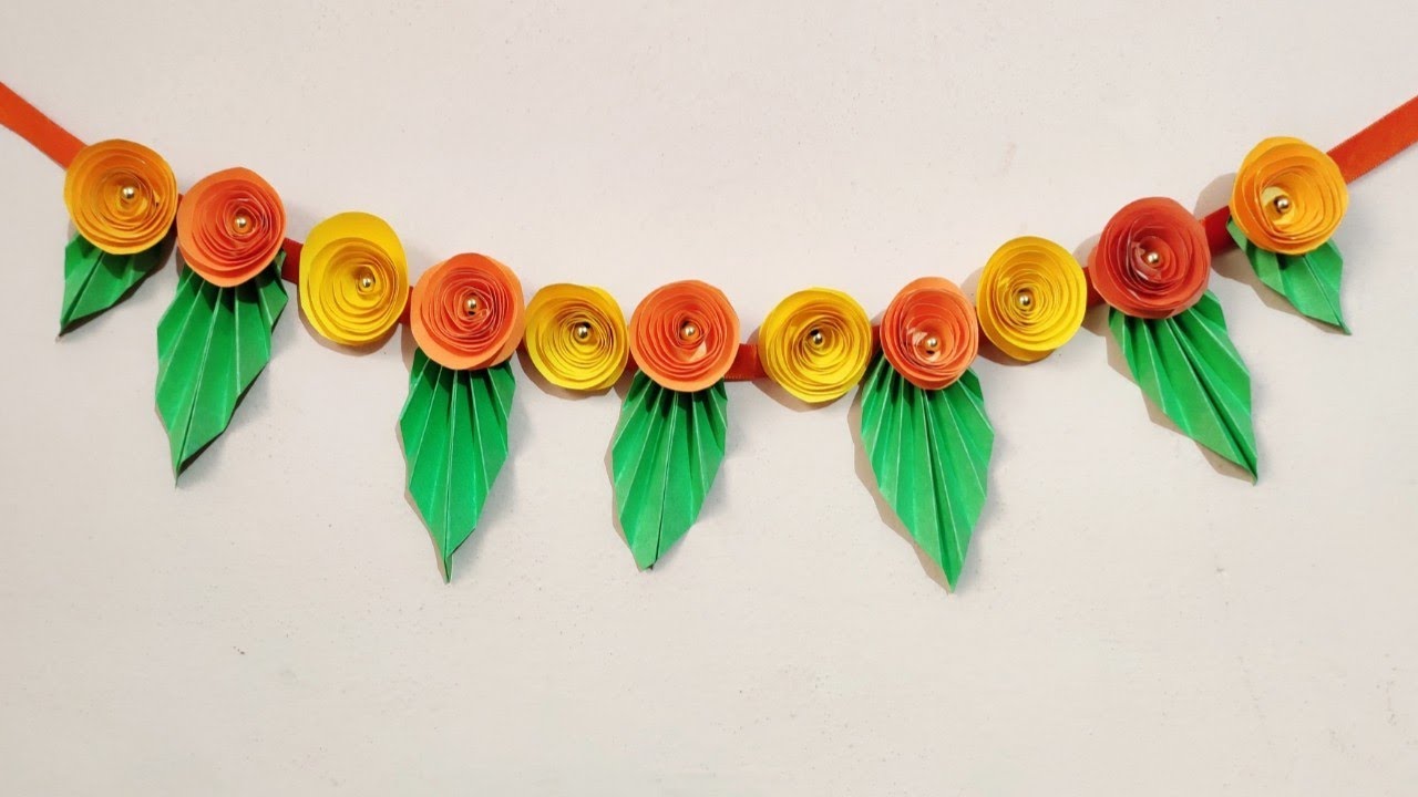 DIY door toran/paper bandhanwar/paper craft/door hanging idea/Bhagat's