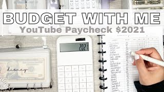 Budget With Me | YouTube Paycheck $2021 | Cash Envelope System | Sinking Funds &amp; Savings Challenges