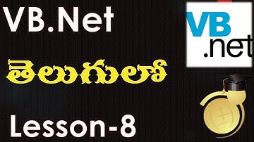 VB.Net in Telugu-Data Types & Operators-Lesson-8