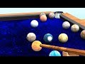 Playing billiards with balls planets