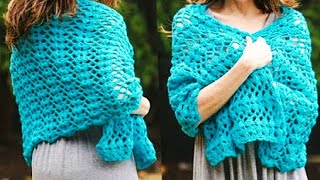 Wow 😍You will fall in LOVE with this SHAWL PATTERN | Easy &amp; Beautiful CROCHET TUTORIAL