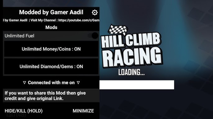 Hill Climb Racing v1.54.1 Mod Menu V2 (Unlimited Coins,Gems,Paints & Fuel)