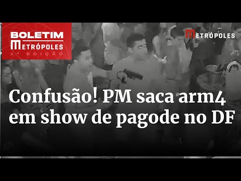 PM dá tapa em homem e saca arm4 durante show de pagode no DF