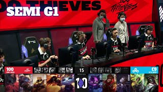 100 vs C9 - Game 1 | Semi Finals Playoffs S12 LCS Summer 2022 | 100 Thieves vs Cloud 9 G1