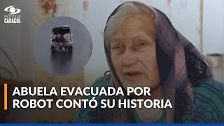 Dron detectó a mujer de 77 años y robot la ayudó a salir del frente de guerra en Ucrania