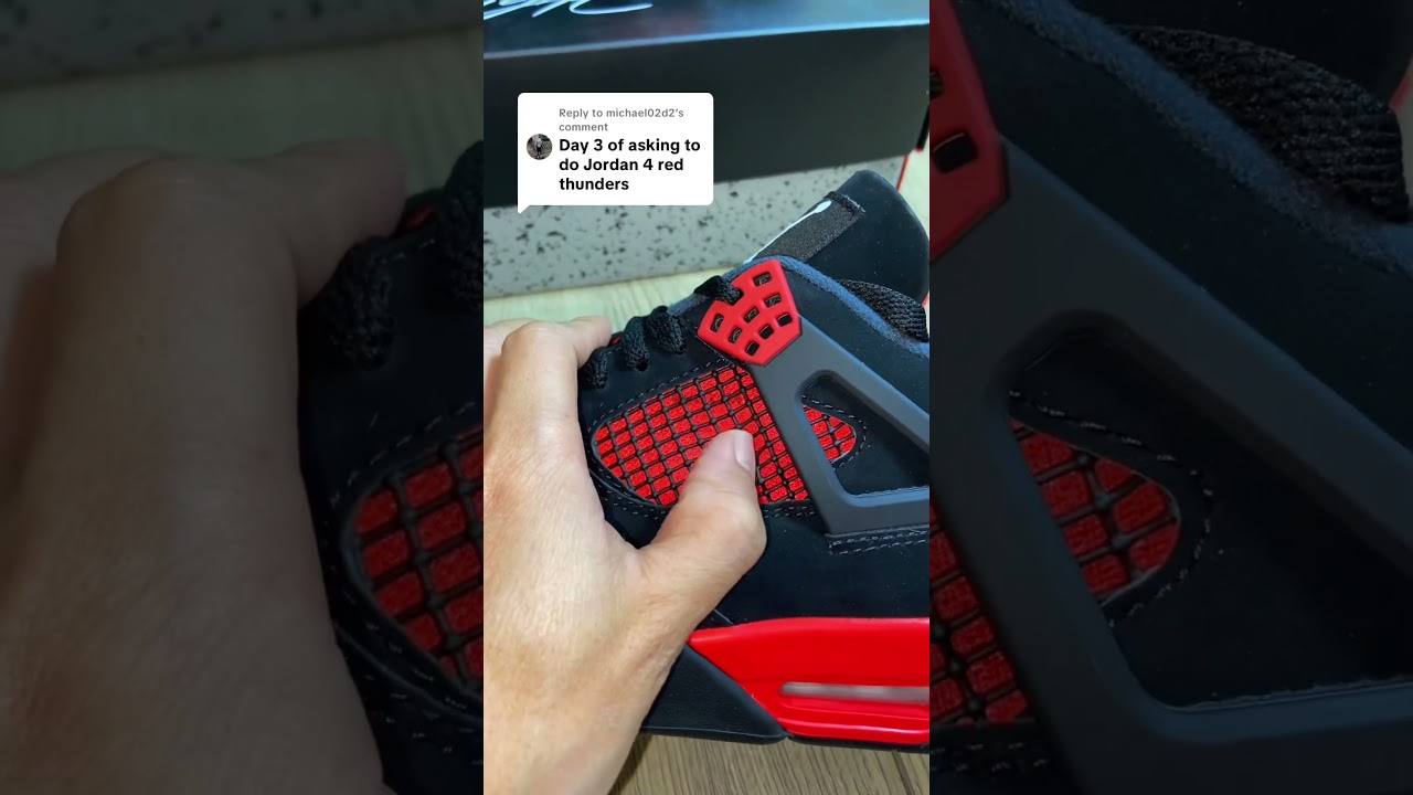 How Kick review legit check good reps Air Jordan 4 Red Thunder