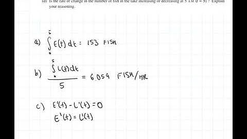 2019 AP Calculus BC Free Response Question 1 Solution [Student]