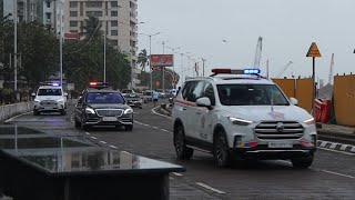 Mukesh Ambani and Family arriving with full security cars | Ambani In His Bullet Proof Car