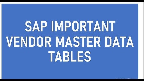 SAP FICO TRAINING IN Telugu| SAP Vendor Master Data Tables| SAP FI Tutorial|sap fico video tutorials