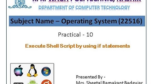 Execute Shell script by using if statement (Practical 10)