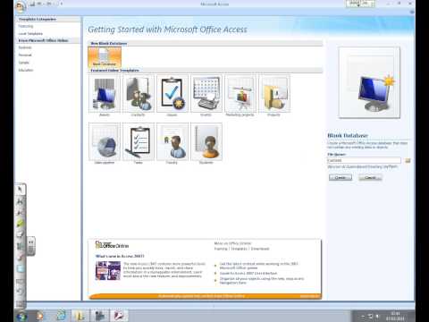 Creating a Blank Database