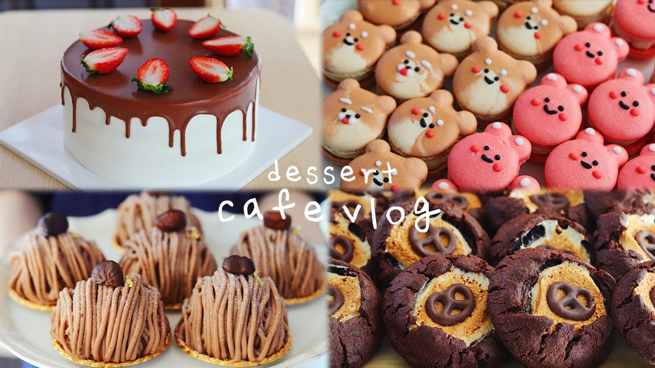 10분이 순식간에 사라지는 마법🤗💗|디저트 카페 브이로그|내복곰