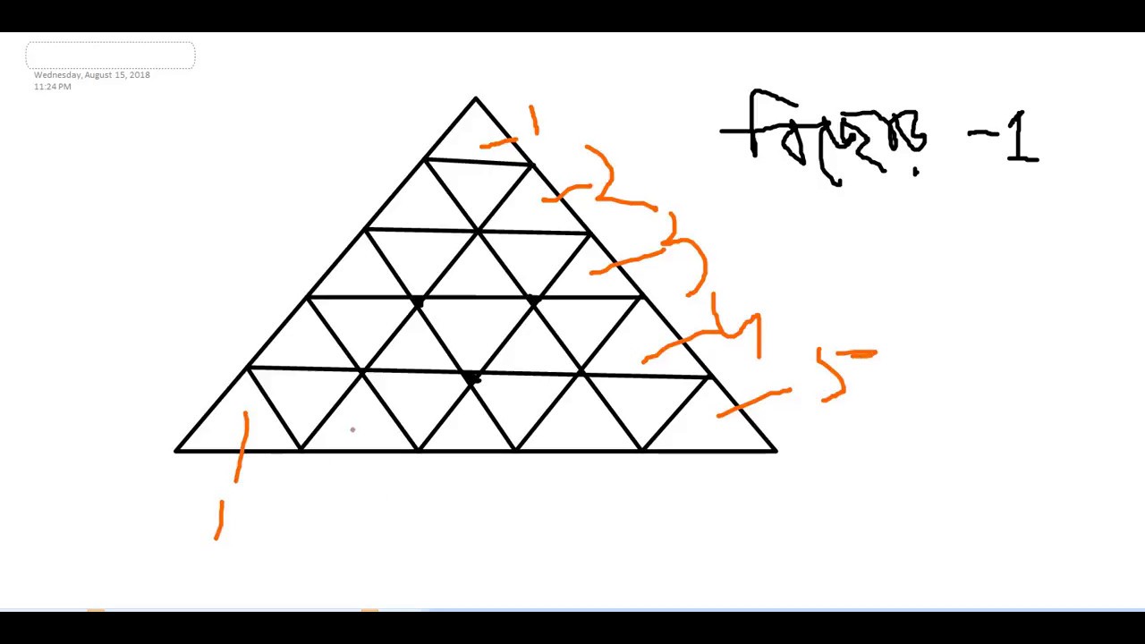 ত্রিভুজের সংখ‍্যা গণনা করুন counting the number of triangles in