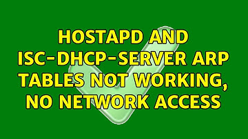 HostAPD and isc-dhcp-server ARP tables not working, no network access
