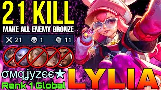 21 Kills Killing Machine Lylia 100% Snow No Mercy - Top 1 Global Lylia by σмqʝуzєє★ - Mobile Legends