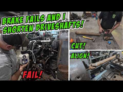 Building driveshafts and plumbing brakes for our custom 38 Plymouth Suburban!