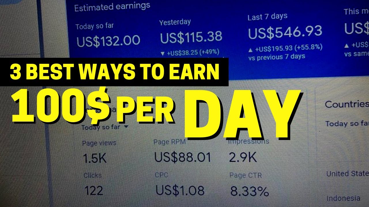 Earn 100$ Daily + Copy Paste on New Website: AdSense Earning proof # ...