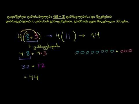 განრიგებადობის კანონის გამოყენება შეკრების დროს