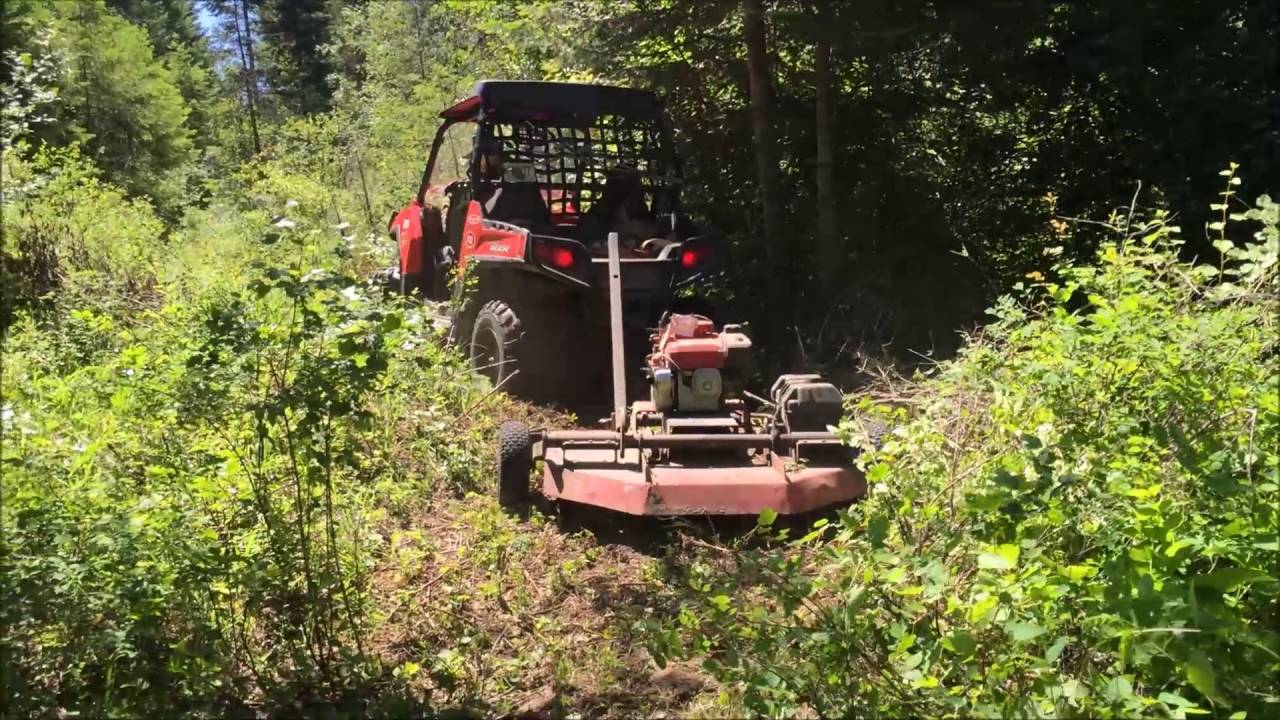 Bush Hog cuting through brush YouTube