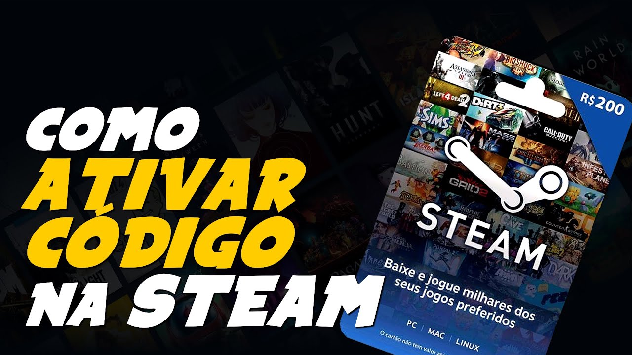 Como ATIVAR CÓDIGO GIFT CARD / CARTÃO PRESENTE na STEAM pelo