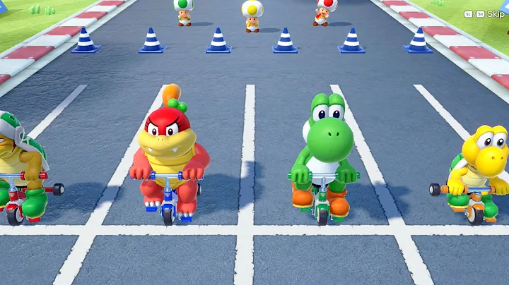 Super Mario Party Minigames - Hammer Bro vs Pom Pom vs Yoshi vs Koopa Troopa