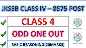 ODD ONE OUT || PART 4 || JKSSB CLASS IV RECRUITMENT 8575 POSTS
