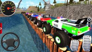 Impossible Car Mega Stunts Ramp Simulator #2 - US Police Monster Truck Driving 3D - Android gameplay screenshot 2