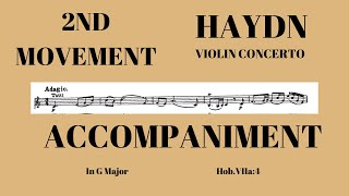 2 MOV. | HAYDN VIOLIN CONCERTO IN G MAJOR Hob.Vlla:4 | Orchestral Accompaniments