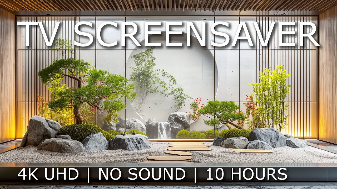 Framed TV Art Japanese Zen Garden 10 Hours 4K UHD