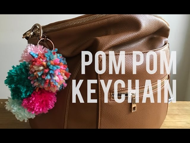 DIY With Me, Keychain Making for Louis Vuitton Purse, How to make PomPom &  Flower Keychain