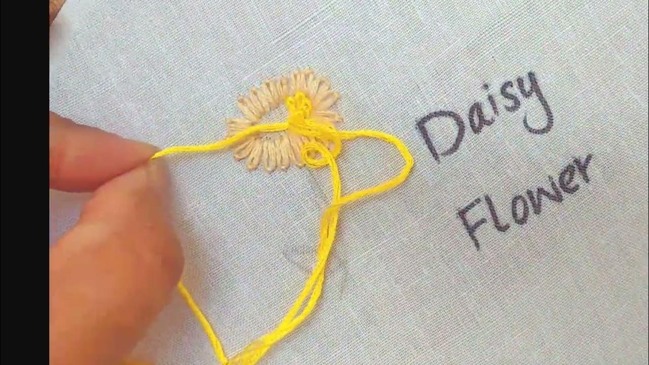 Lazy Daisy Embroidery Stitch Tutorial Lazy Daisy Flower Design YouTube