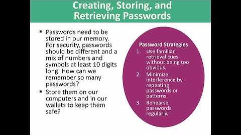 Module 26 - Forgetting, Memory Construction, Improving Memory