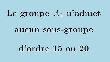 Le groupe alterné A5 n