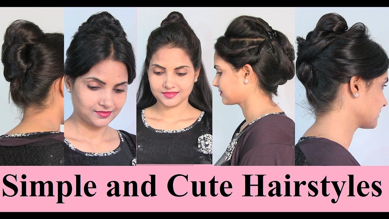 Simple and Cute Hairstyles for Girls and Women - YouTube