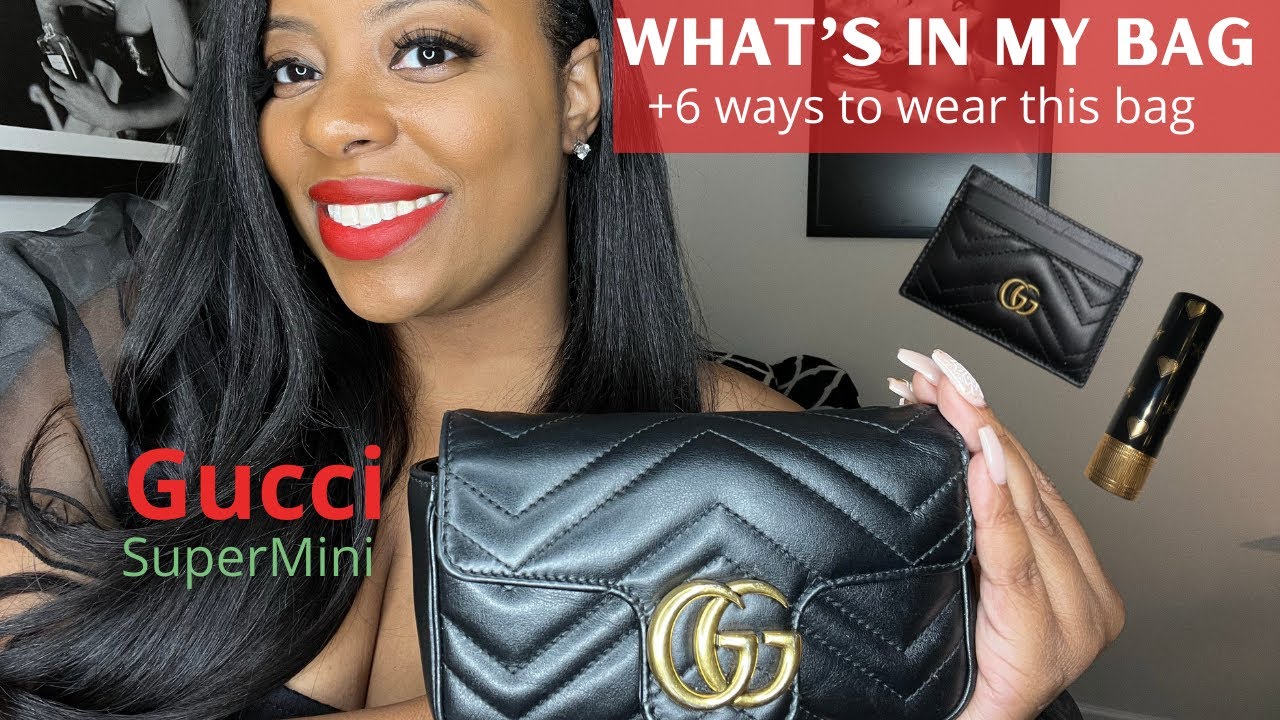 GUCCI MARMONT SUPER MINI REVIEW / WHAT FITS & 6 WAYS TO WEAR IT